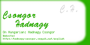 csongor hadnagy business card